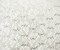 White-Silver Nylon-Polyester Floral Sequin Crochet Lace Knit Fabric By the Yard
